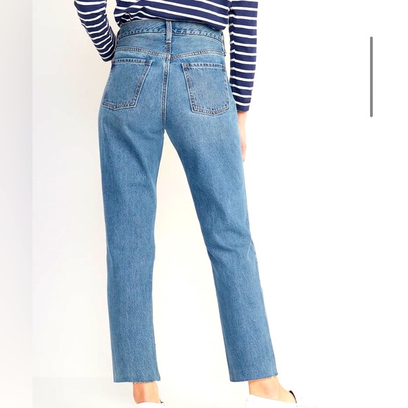 Old Navy High Wasted Slouchy Straight Jeans - Picture 1 of 6